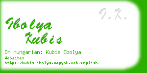 ibolya kubis business card